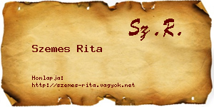 Szemes Rita névjegykártya
